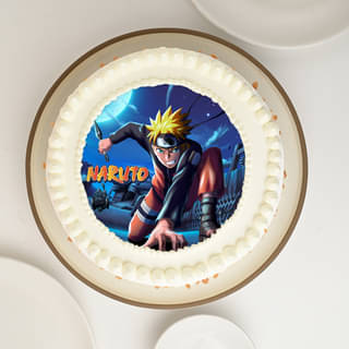 Top View of Ninja Style Naruto Cake
